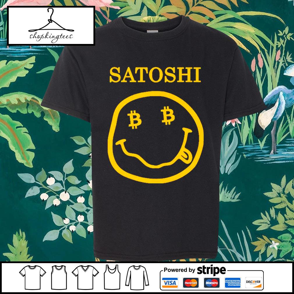 Original official Satoshi Smiley Face Bitcoin Shirt
